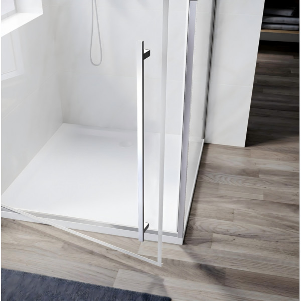 Душова кабіна без піддону Koer SR SC08-90x90x200-TR-01 прозоре скло Easy Clean 6мм, хром (KR5371)