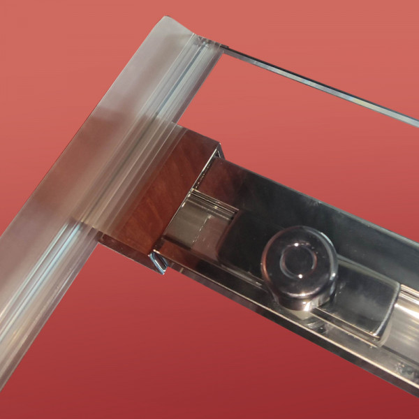 Двері в нішу Koer SR SD02-140x200-TR-01 прозоре скло Easy Clean 8мм, хром (KR5383)