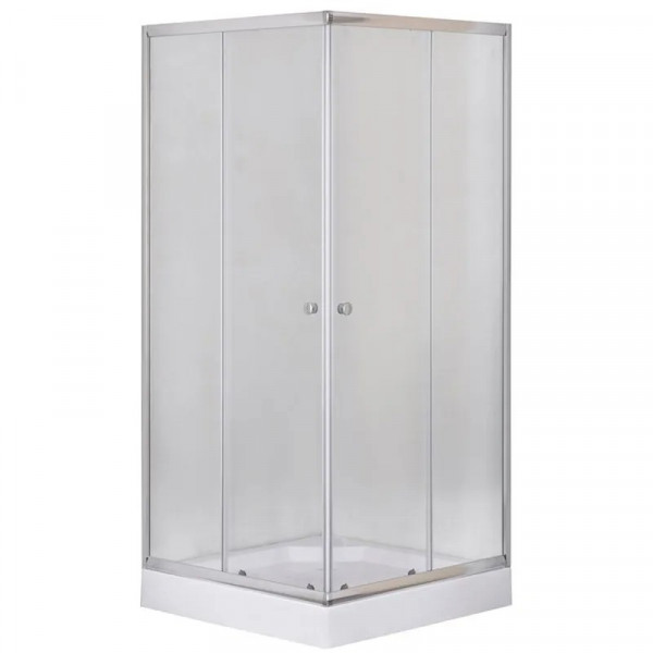 Душова кабіна з низьким піддоном Mixxus CUBIC SCT01-90x90x195-FB CHROME матове скло 4мм (MI6903)