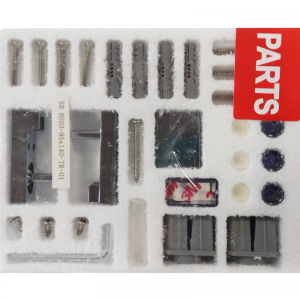 Шторки скляні на ванну Koer SR BS03-95x140-TR-01 прозоре скло 6мм, хром (KR5402)