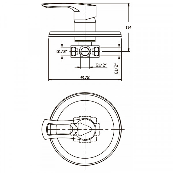 Змішувач для душа Haiba Hansberg 003 (Вбудований) (HB0177)
