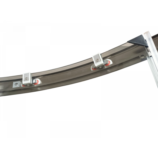 Душова кабіна без піддону Koer SR SC04-90x90x195-TR-07 прозоре скло Easy Clean 5мм, графіт (KR5362)