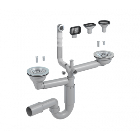 Сифон для мийки подвійний PREVEX
