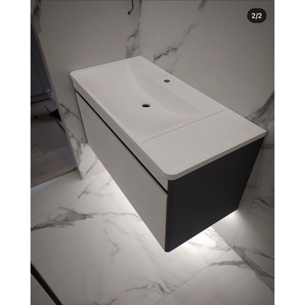 Aspen 100 - білий глянсoвий - Стільниця штучний камінь