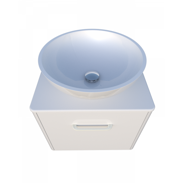 Fiji 50 - білий глянсoвий - Тумба тільки зі стільницею