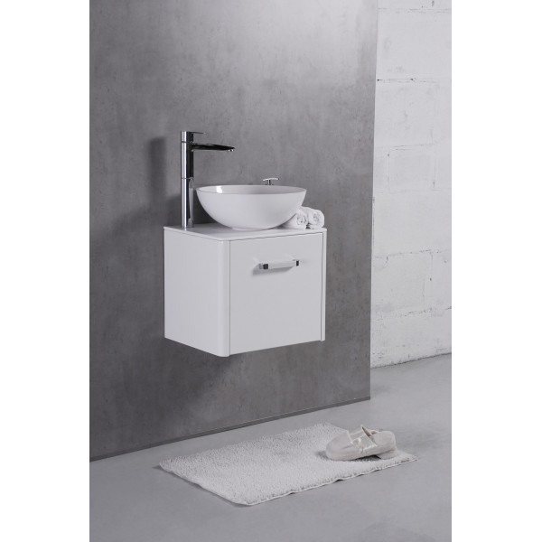 Fiji 50 - білий глянсoвий - Тумба тільки зі стільницею