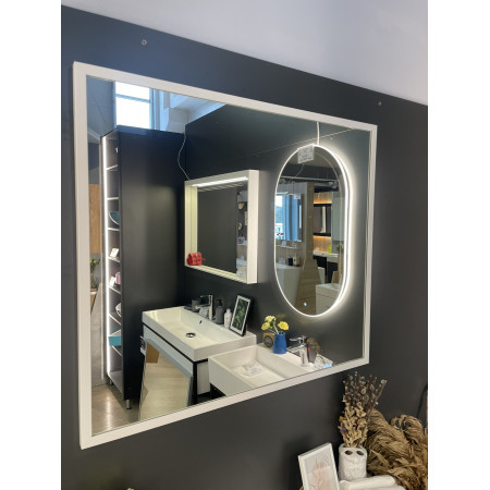 Дзеркало Siros 800x700 - біла рама (Виставковий зразок)