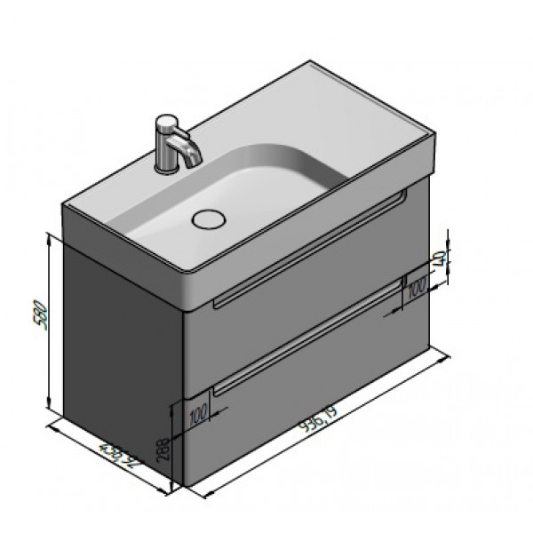 EDGE-2 дві суцільні шухляди - Категорія 3 - 950 - Optimus 950
