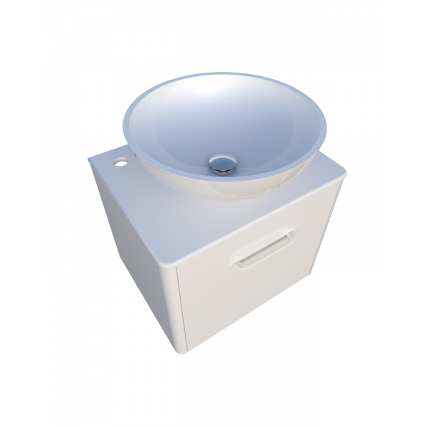 Fiji 50 - білий глянсoвий - Тумба тільки зі стільницею