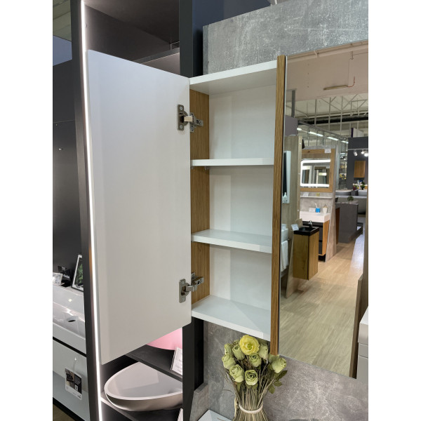 Дзеркальна шафа Wega 900 - білий глянсoвий - 900 - 650