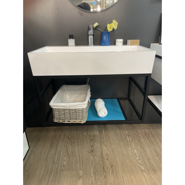 Тумба на металевому каркасі з умивальником Mares 800 (Виставковий зразок) - З сифоном