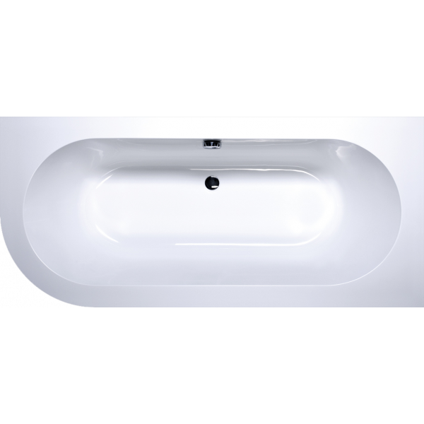 Ванна пристінна Evento 3 - білий матовий - Cправа