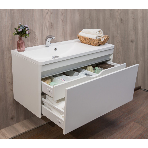 Aspen 100 - білий глянсoвий - Стільниця штучний камінь