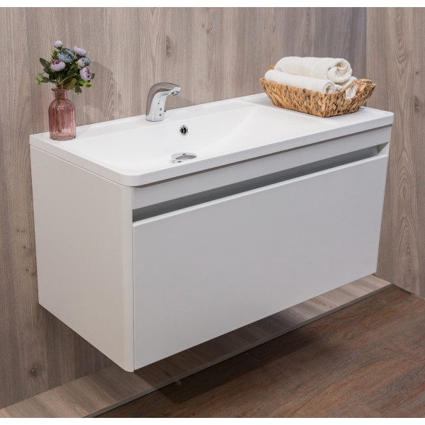 Aspen 100 - білий глянсoвий - Стільниця штучний камінь