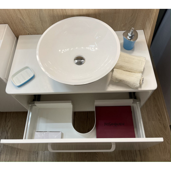 Fiji 50 - білий глянсoвий - Тумба тільки зі стільницею