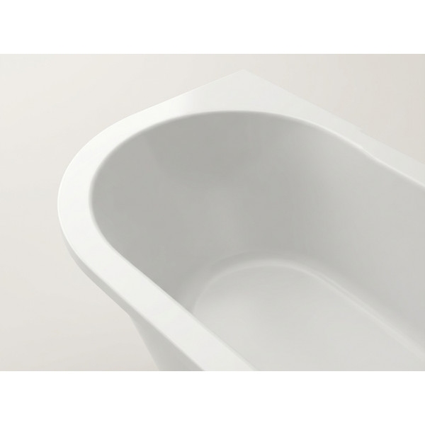 Ванна пристінна Evento 3 - білий матовий - Cправа