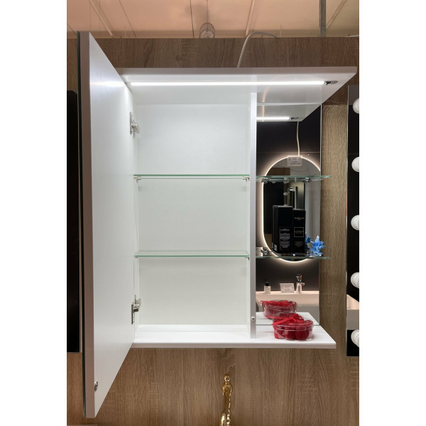 Дзеркальна шафа MC-8 - білий матовий - 580 - 700