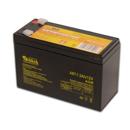 Аккумулятор ALTEK ABT 7,5Ah 12V AGM