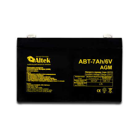 Аккумулятор ALTEK ABT 7Ah 6V AGM