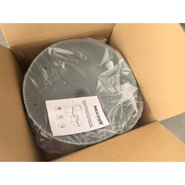 Раковина накладна Mixxus Premium TOPPER-0201 GRAY 410x410x165mm з переливом (MP6649)