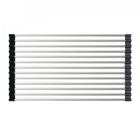 Килимок-сушарка для посуду Mixxus RAC-01.SUS BLACK на мийку з нерж. сталі SUS304 (MX1945)