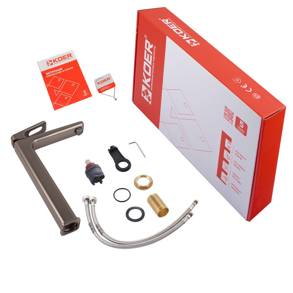 Змішувач для умивальника високий Koer KB-11031-07 (KR5435)