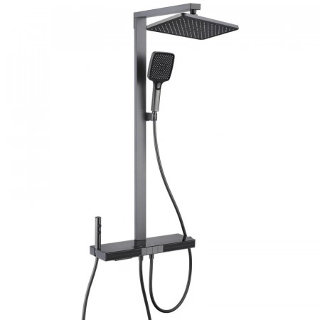 Душова колона з термостатичним змішувачем Mixxus Premium Next-009-J Graphite, 4 режими (MI6544)