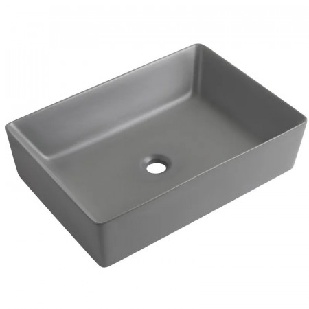 Раковина накладна Mixxus Premium QUADRO-0108 GRAY 550x390x145mm (MP6652)