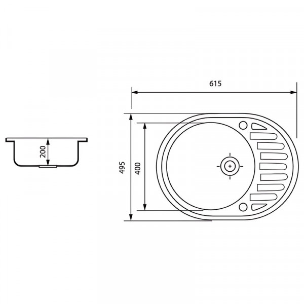 Мийка кухонна Zerix ZS-6250R-13 Графитная (ZX4553)