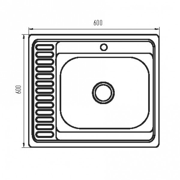 Мийка кухонна Zerix Z6060R-06-160MD (micro decor) (ZS0589)