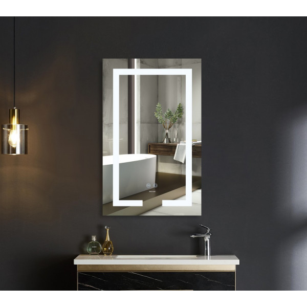 Дзеркало Mixxus HARD MR07-50x80 з Led Touch, Anti-fog, димером, регулятором яскравості (MX9992)