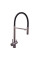 Змішувач для кухні з гнучким виливом на дві води Zerix KIT-021 Graphite REFL.Black з нерж. сталі (ZX5559)
