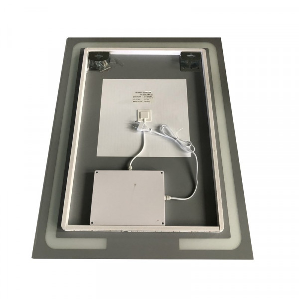 Дзеркало Zerix Prime MR02-60x80 з LED Touch, Anti-fog, димером, регулятором яскравості (ZX6051)