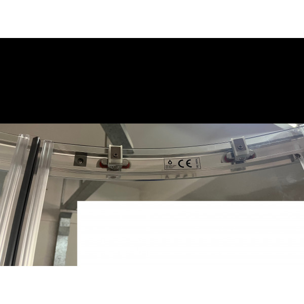 Душова кабіна без піддону Koer SR SC04-100x100x195-TR-01 прозоре скло Easy Clean 5мм, хром (KR5361)