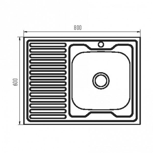 Мийка кухонна Zerix Z8060R-08-180MD (micro decor) (ZS0610)