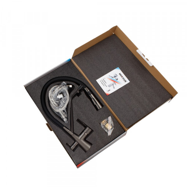 Змішувач для кухні Mixxus Premium Magnet 021 GRAPHITE REFL.BLACK (MI6975)