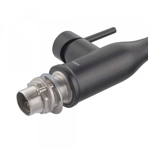 Змішувач для кухні Koer KI-70026-05 з чорним силіконовим виливом (KR5210)