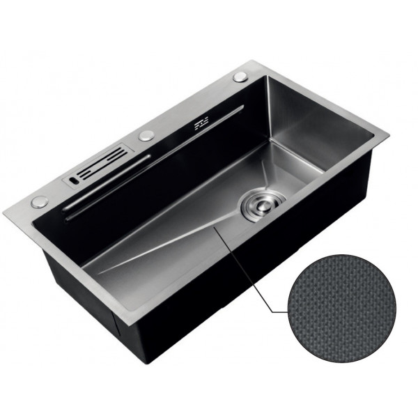 Мийка Mixxus Premium MH7545-SET-05 MICRO DECOR NANO-BLACK (3.0/0.8) комплект (графіт) (MX9633)