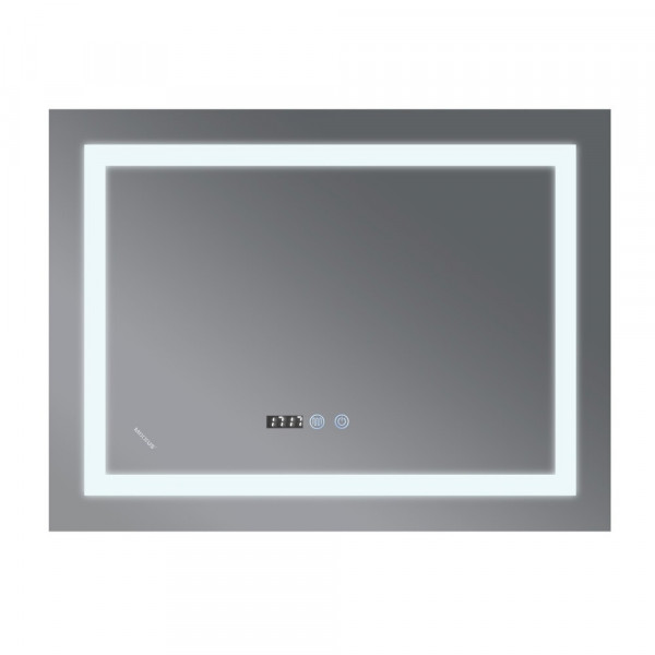Дзеркало Mixxus WARM MR02-100x60 з Led Touch, Anti-fog, димером, регулятором яскравості, годинником (MI6003)