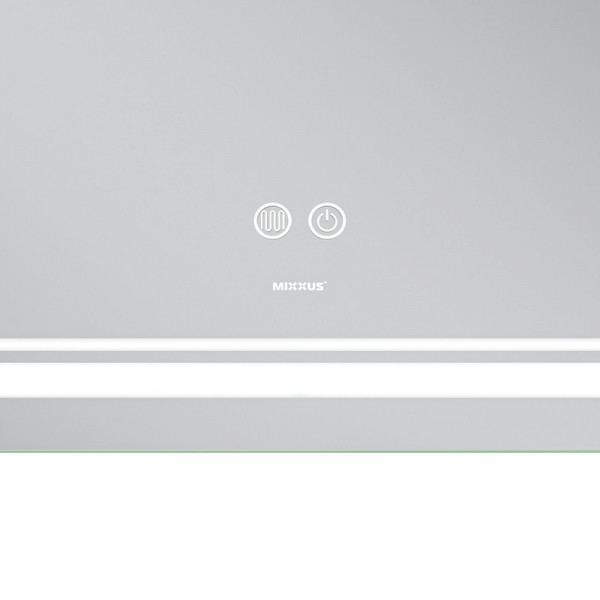 Дзеркало Mixxus Premium QUADRO MR20-120x80 з Led Touch, Anti-fog, димером, регулятором яскравості, лінзою (MP6624)