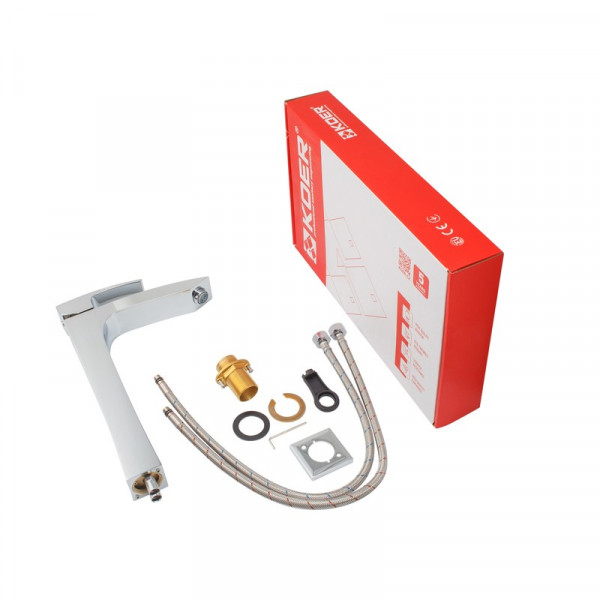 Змішувач для умивальника Koer KB-11007-01 високий (Колір хром) (KR3440)