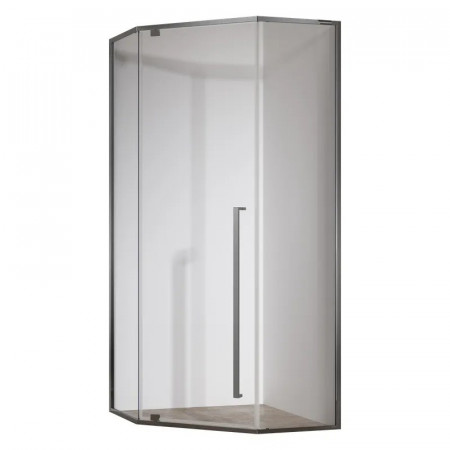 Душова кабіна без піддону Koer SR SC06-90x90x200-TR-07 прозоре скло Easy Clean 8мм, графіт (KR5366)