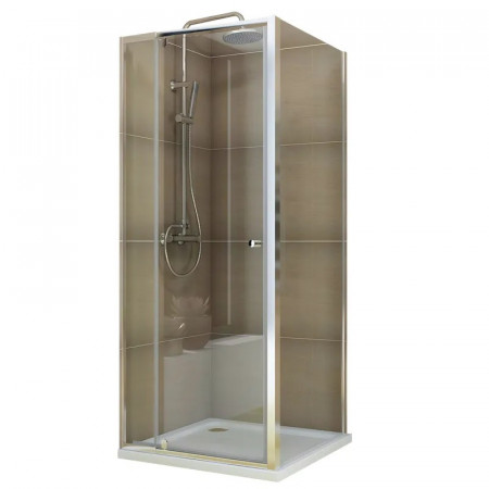 Душова кабіна без піддону Koer SR SC05-90x90x195-TR-01 прозоре скло Easy Clean 6мм, хром (KR5363)