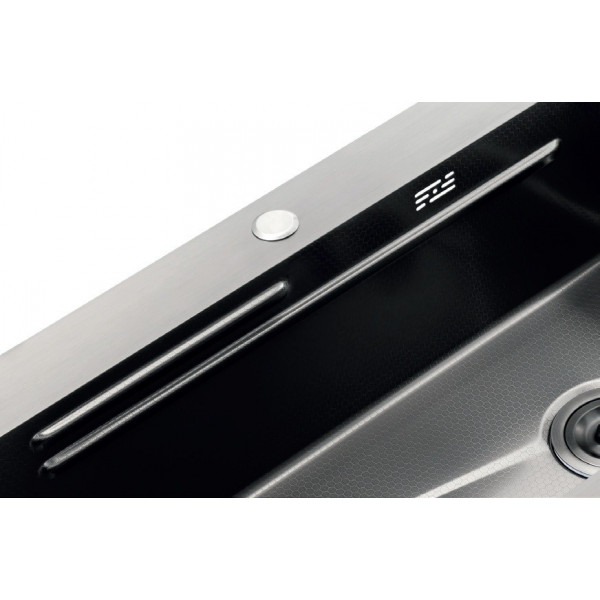 Мийка Zerix ZH6845-SET-05 Decor Nano-Silver (3.0/0.8) з нерж. сталі комплект (нержавійка) (ZM5589)