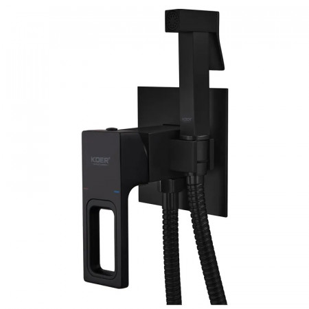 Змішувач для гігієнічного душу Koer KB-23009-05 (Колір чорний) (KR3511)