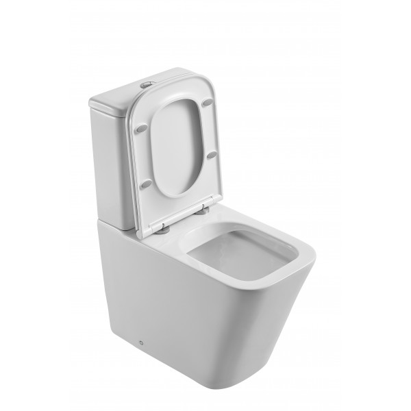 Унітаз-компакт Mixxus Premium Quadro-0401-R 610x365x825mm, система змиву RIMLESS (MP6457)