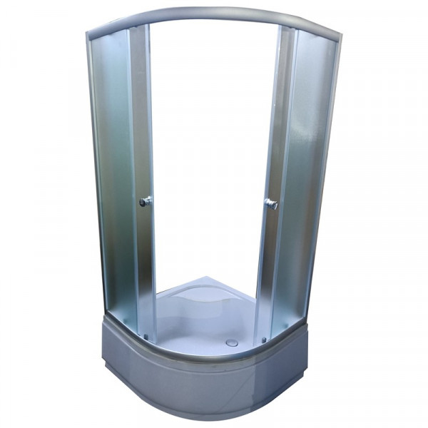 Душова кабіна з високим піддоном Mixxus PLAIN SCT01-90x90x195-FB SATIN матове скло 4мм (MI6894)