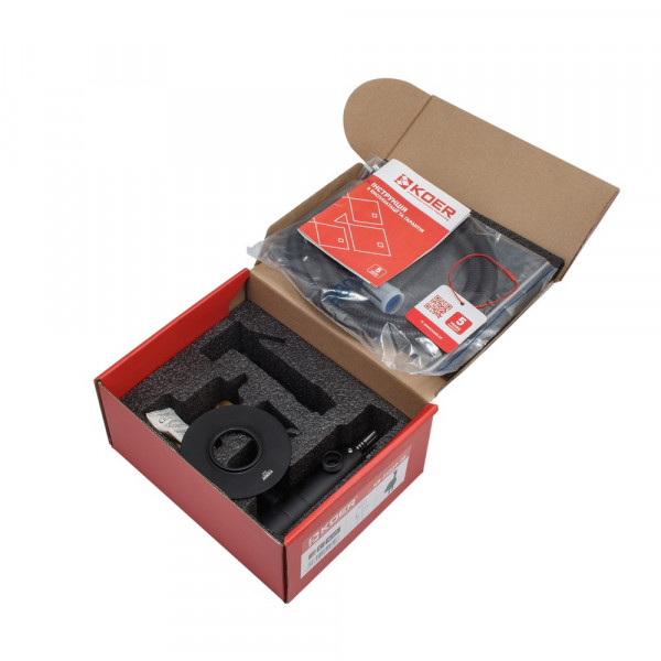 Змішувач для гігієнічного душу Koer KB-24029-05 термостатичний вбудований, колір чорний (KR5494)