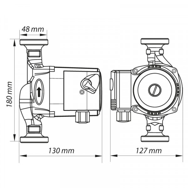 Насос циркуляційний відцентр. Koer KP.GRS-25 / 4-180 (KP0248)