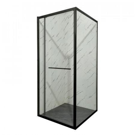 Душова кабіна без піддону Mixxus Premium Quadro SC01-90x90x195-TR Black прозоре скло 6мм (MI8292)